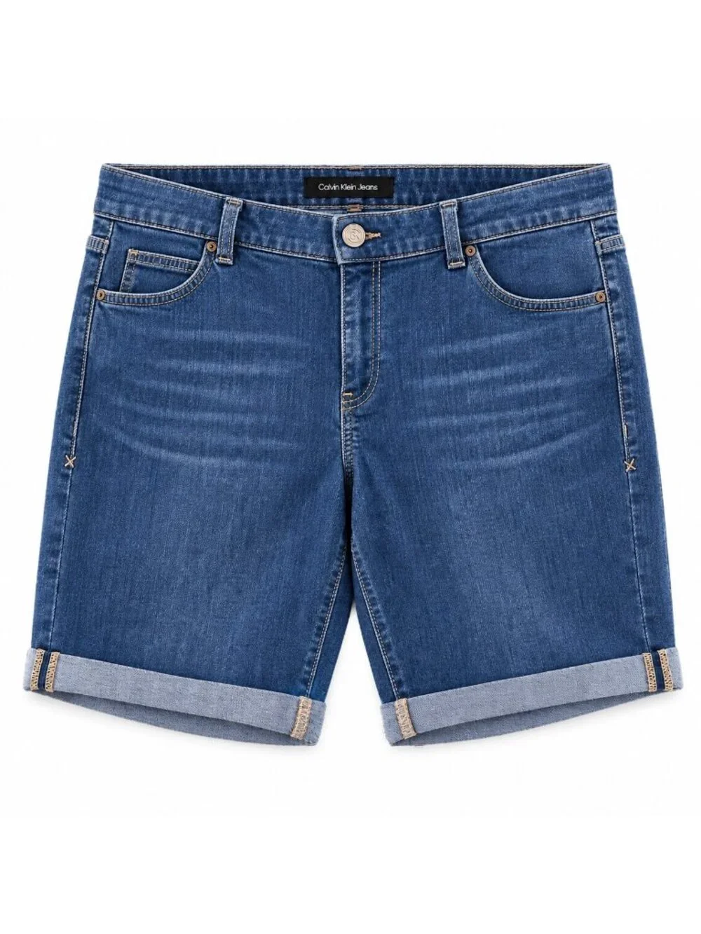 Lane Bryant Womens Bermuda Denim Shorts Size 16 Genius Fit Jeans Dark Wash With